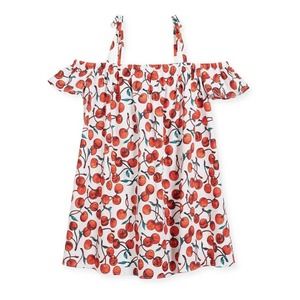 Milly Minis Girls Cherry Eden Cold Shoulder Summer Dress Size 14 Retail $160